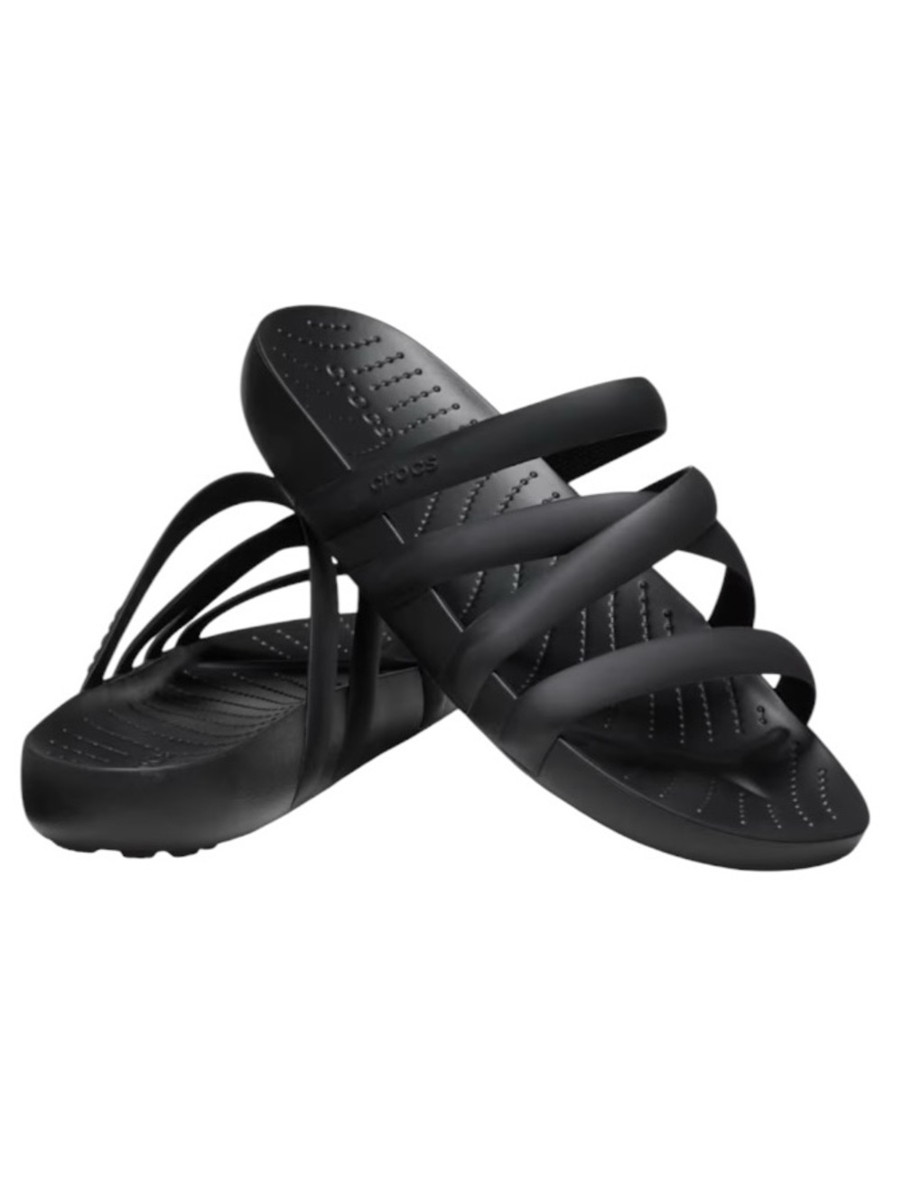🌟NWOT🌟 Crocs  Splash Strappy Black Sandals - Size 7